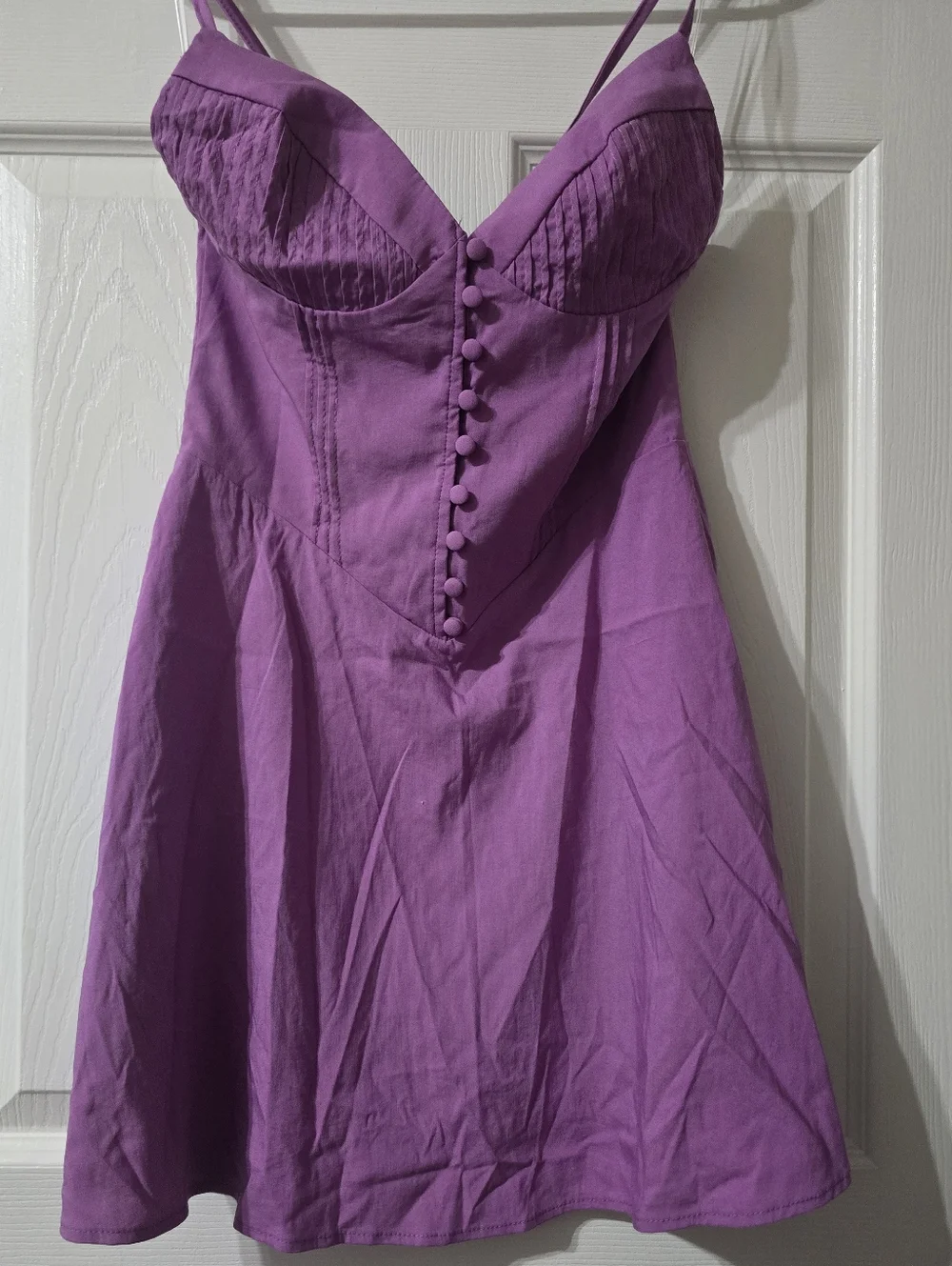 Hello Molly Value You Bustier Style Strappy Open Back Lavender Mini Dress, EUC! - Picture 3 of 13